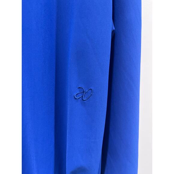 Aday That's A Wrap Top V-neck Long Sleeves in Blue Sz S - Picture 6 of 9